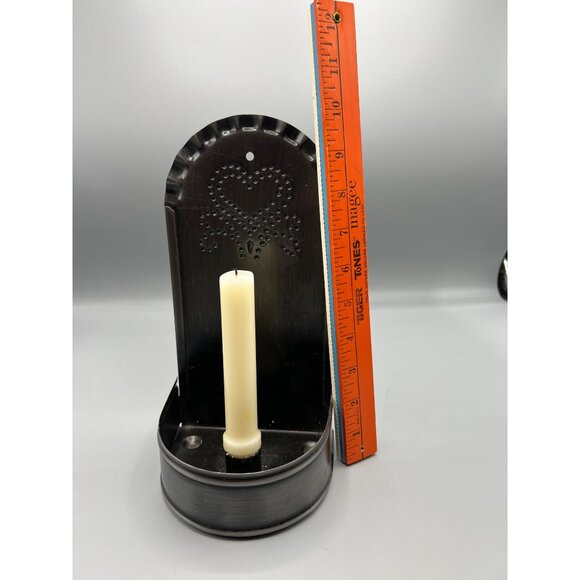 3 Metal Midwest Country Decor Tin Punch Candle Holder Galvanize Pitcher Windmill - Picture 8 of 16